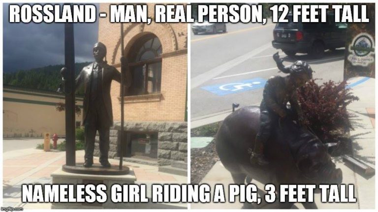 Rossland gets failing grade for statue representation