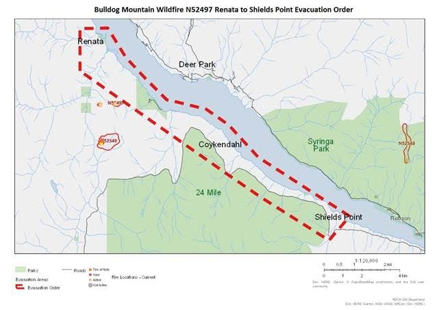 Evacuation Order issued for Renata to Shields Point