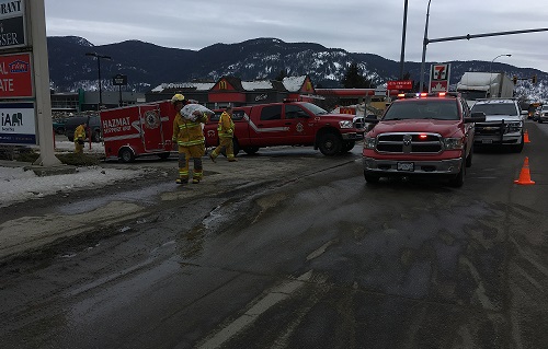 Diesel spill quickly contained on Columbia Ave.