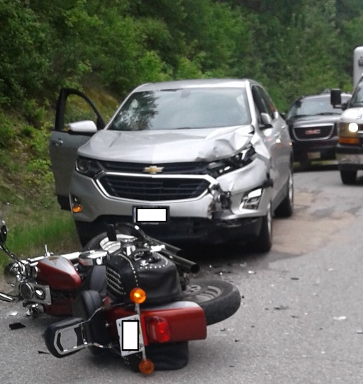 Motorcyclist sent to hospital after collision in Fruitvale