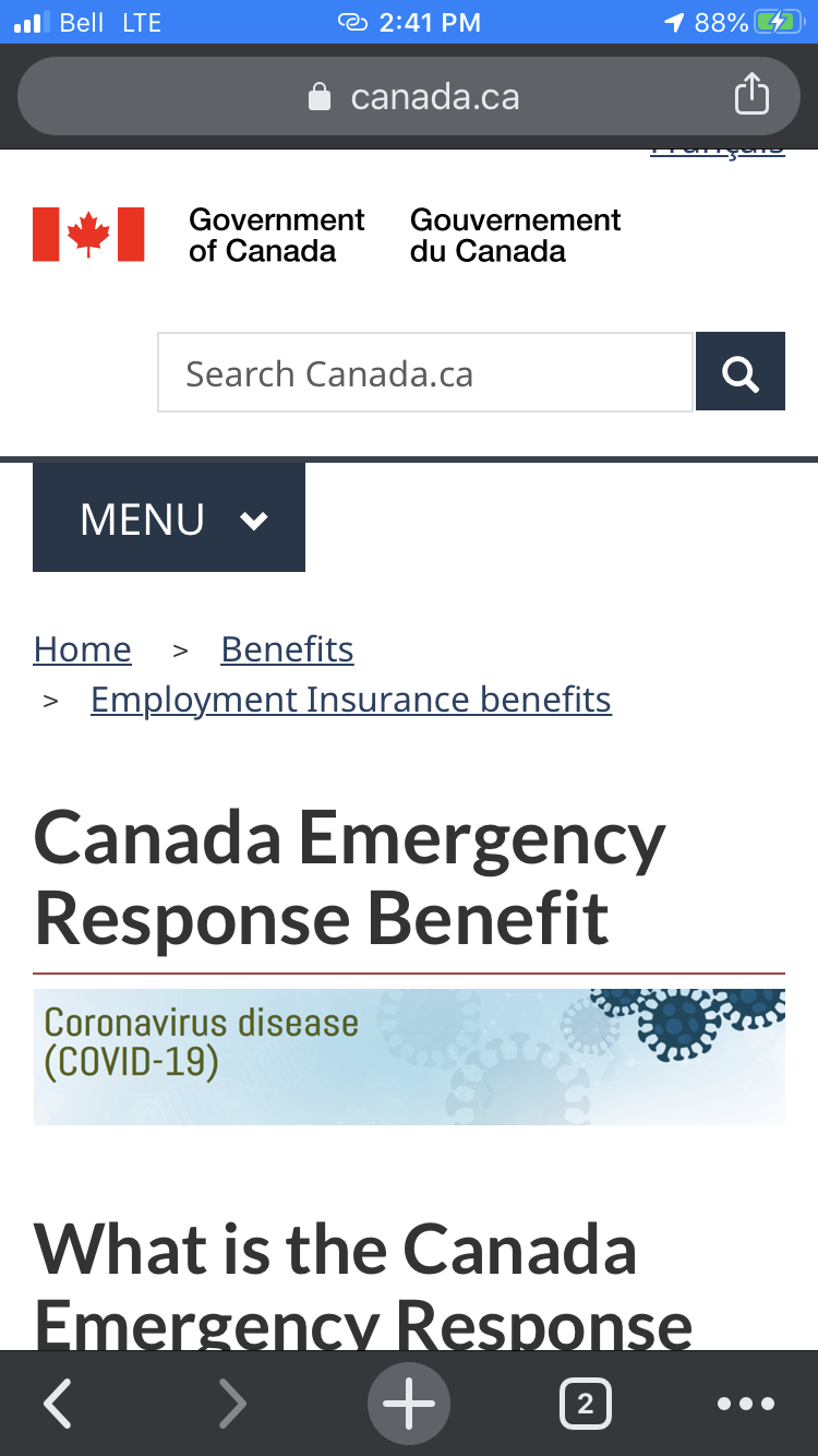 CERB Website is Live Wednesday; Canadians Asked to Apply by Birth Month