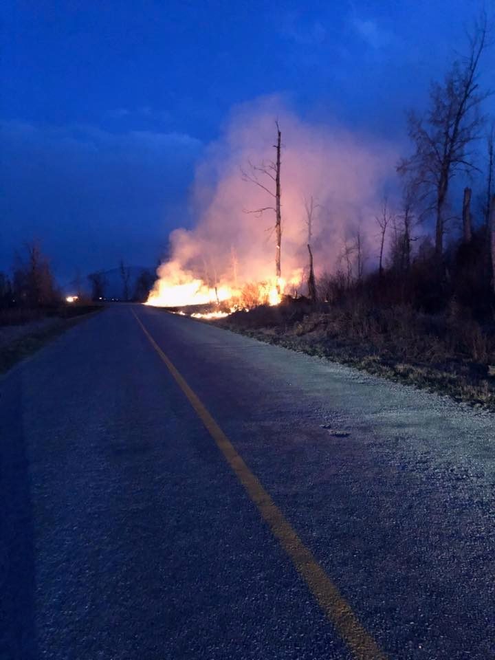Bush fires sparked in the Kootenays during Easter long weekend