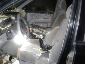 inside vehicle