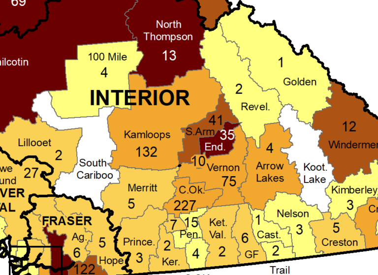 New COVID cases in West Kootenay/Boundary fall below 25