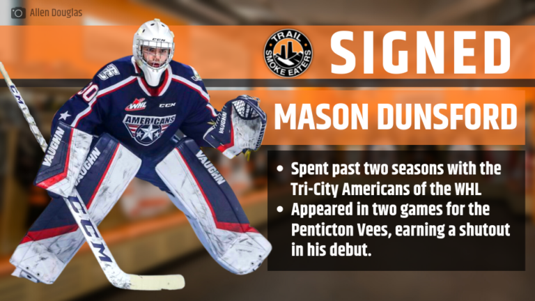 Smoke Eaters acquire Mason Dunsford