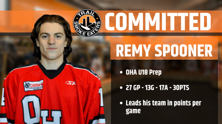 Trail Smoke Eaters sign Remy Spooner