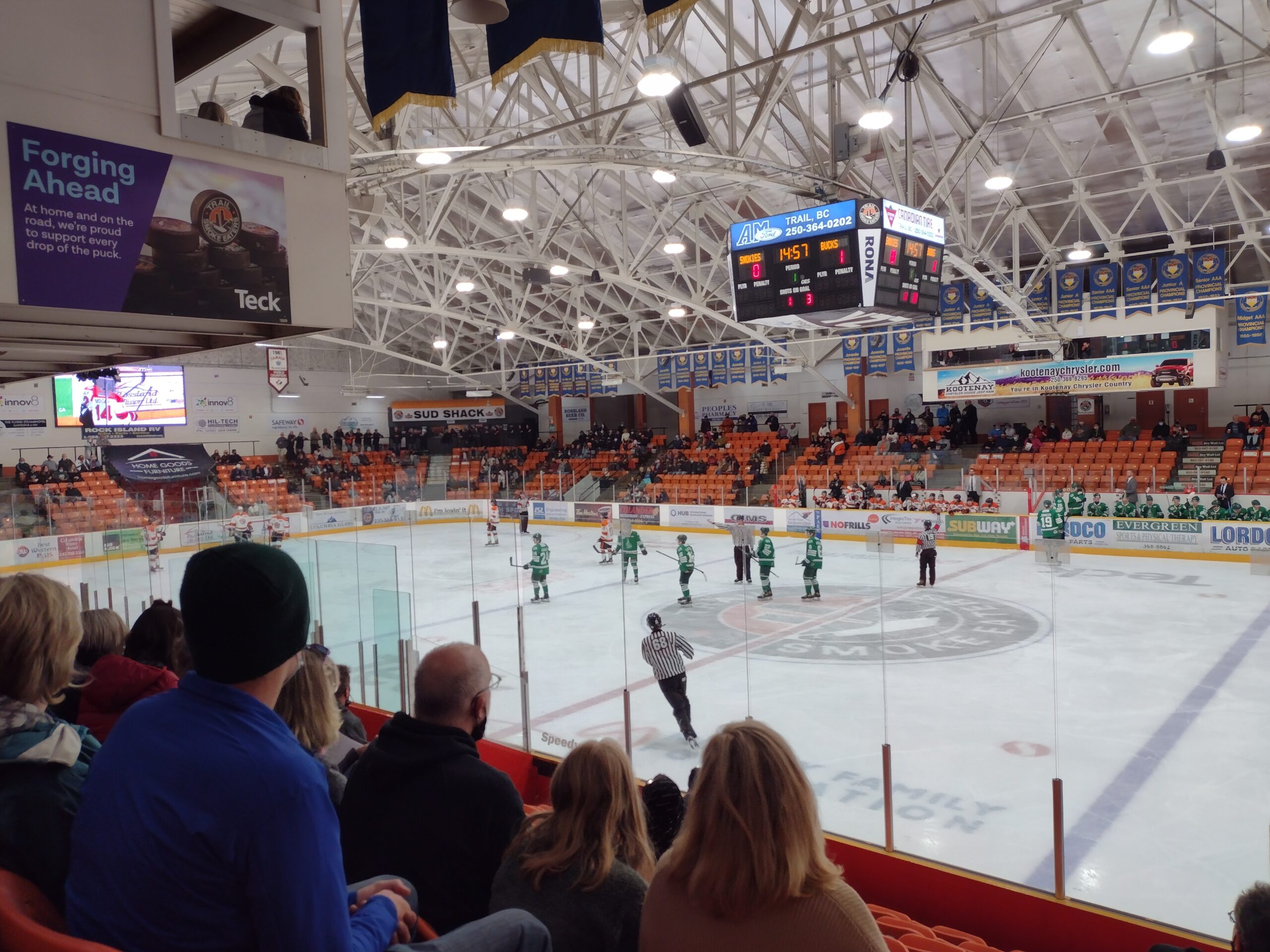 Trail Smoke Eaters on X: Getting started here @ Cominco Arena   / X