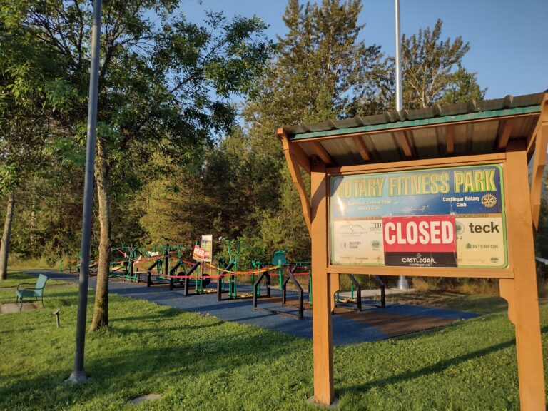 Outdoor gym in Castlegar closed indefinitely