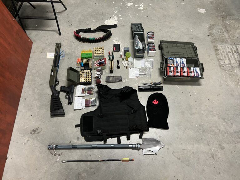 Drugs, weapons seized from sleeping man in Trail