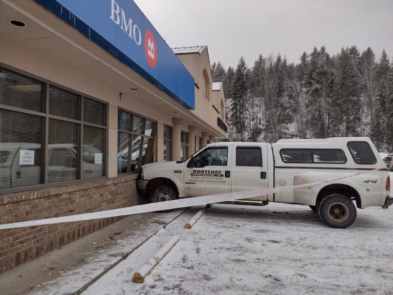 Truck runs into Castlegar BMO