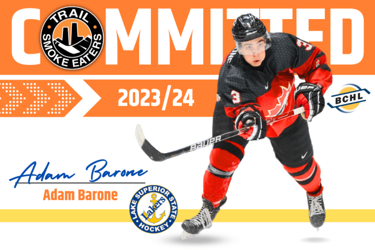 Trail Smoke eaters add D-man Adam Barone