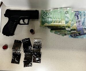 Drugs, weapon seized in Trail