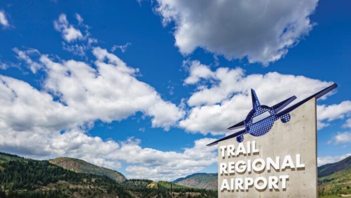 This is a photo of the Trail Regional Airport.