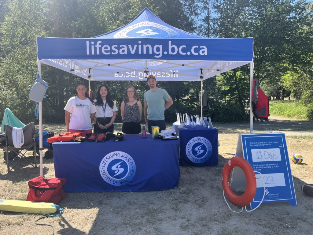 This is a photo of the WaterWise booth at Christina Lake.