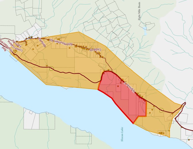 Evacuation order and alert issued in RDCK Electoral Area H