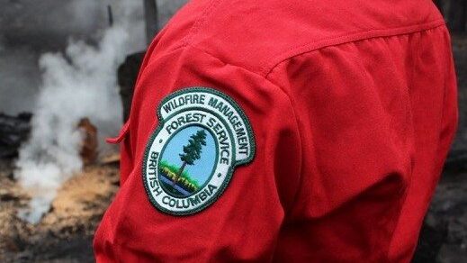 Thi is a photo of a BC Wildfire Service worker.