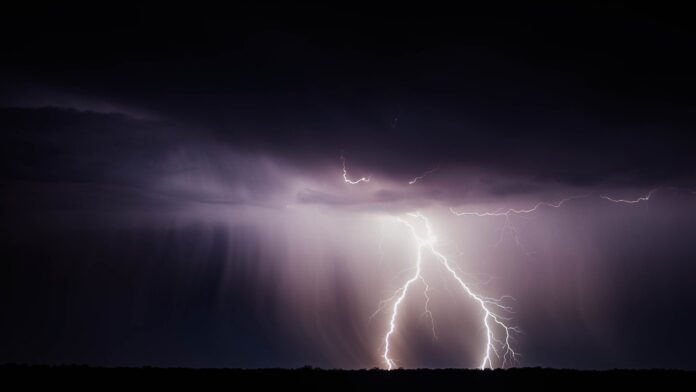 This is a photo of a lightening strike.
