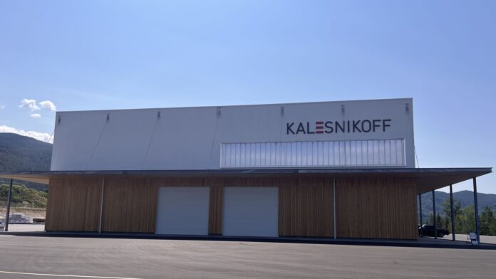This is a photo of Kalesnikoff Mass Timber's 100,000 square foot, mass timber pre-fabrication and modular facility.